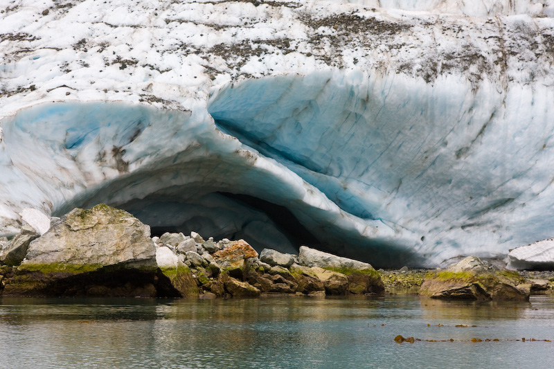 Ice Cave At Snout Of Glacier